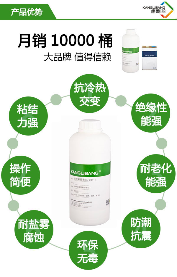 抗冷熱交變 絕緣性強 粘接力強 耐鹽霧腐蝕等CL-24S-1硅膠粘PC膠水產品7大優勢